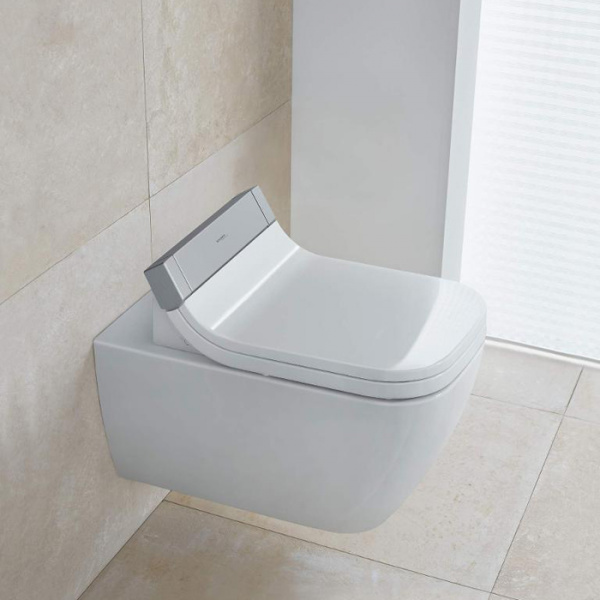 Duravit Happy D.2 SensoWash Унитаз подвесной, безободковый, 62х36.5см., с креплениями, с сиденьем, микролифт, цвет: белый