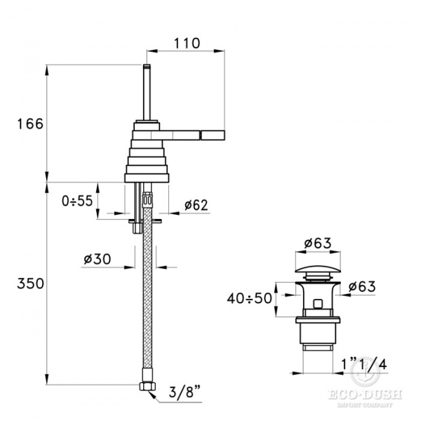 Stella Titian Смеситель для биде на 1 отверстие 3602MC, цвет: хром