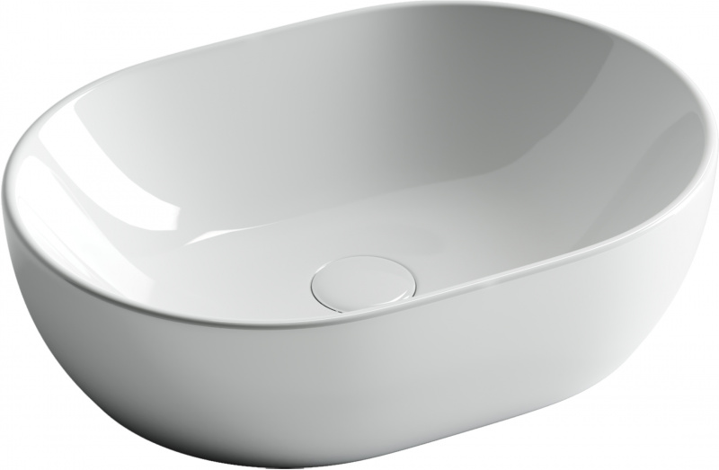 Умывальник чаша накладная овальная Element 480*350*140мм Ceramica Nova белый CN6019