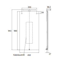 EMCO Зеркало со LED подсветкой, B45xH90см