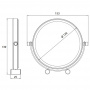 EMCO Pure Зеркало косметическое, Ø126мм, ручное, 5x кратное увеличение, настольное, цвет: хром