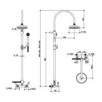 Смеситель для душа Bongio Capri, цвет: хром