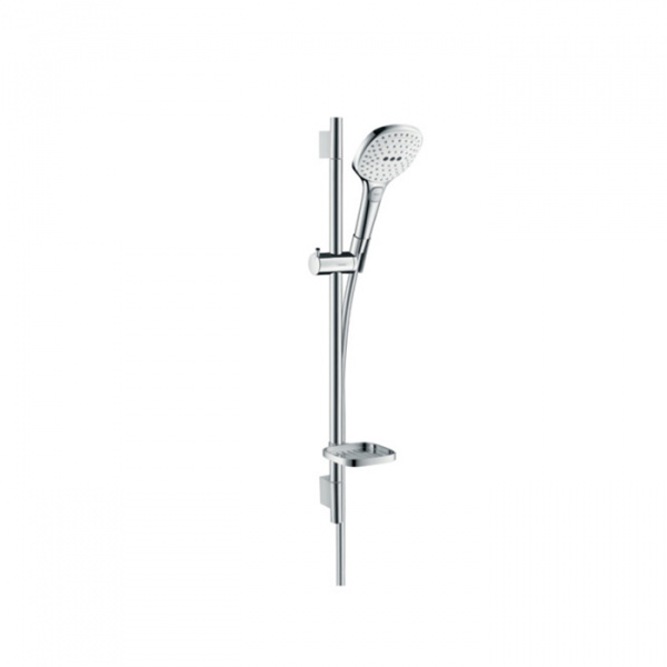 Hansgrohe Raindance Select E Душевой набор: штанга 65см., ручной душ 120, 3jet (Rain, RainAir, WhirlAir), EcoSmart, мыльница, шланг, цвет: белый/хром