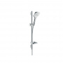 Hansgrohe Raindance Select E Душевой набор: штанга 65см., ручной душ 120, 3jet (Rain, RainAir, WhirlAir), EcoSmart, мыльница, шланг, цвет: белый/хром
