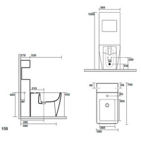 Kerasan Ego биде напольное с 1 отв. под смеситель 53см, цвет: белый