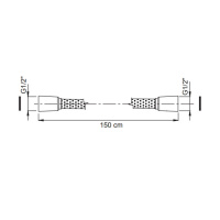 Carlo Frattini Spillo Steel Шланг для душа 1500 мм., цвет: INOX/белый матовый