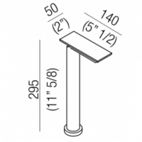 Agape Sen Однорычажный смеситель для раковины, на 1 отв., высота: 295мм, излив: 140мм, цвет: черный