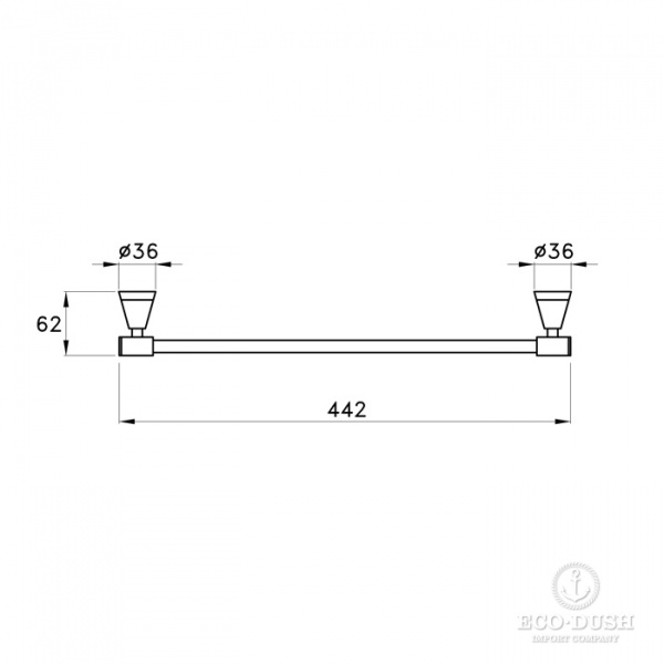 Stella 130 Полотенцедержатель подвесной 40 см 602/40 цвет: хром