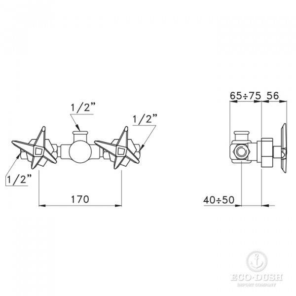 Stella Stella Встраиваемый смеситель для душа 3292 без переключателя, цвет: хром