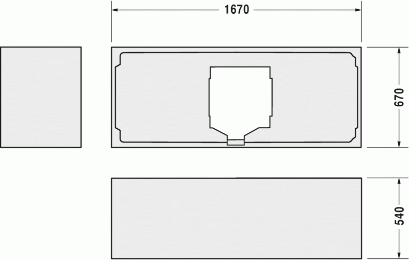 Опора из стиропора для ванны Duravit Happy D.2, 167x67