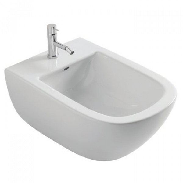 Globo Stockholm Биде подвесное 51х37см, с системой скрытого крепежа, с 1 отв под смеситель, цвет: белый