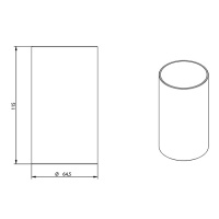 Стакан настольный матовая сталь Bongio Time 2020, цвет: матовая сталь