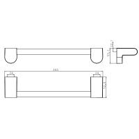 EMCO Mundo Поручень, 300мм, подвесной, цвет: хром