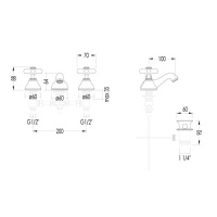 Devon&Devon City Смеситель для биде, цвет: золото