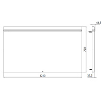 EMCO Зеркало со LED подсветкой, B121xH70см