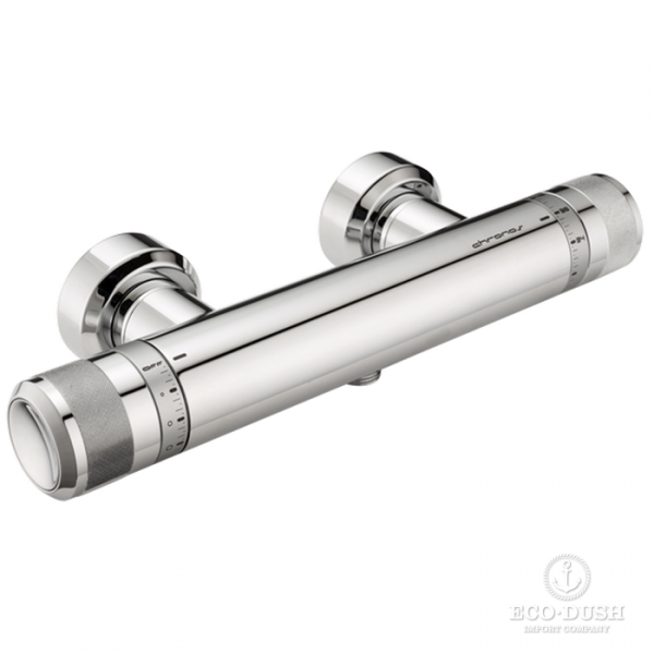 HUBER Chronos Смеситель термостатический настенный для душа, цвет: хром