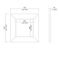 Devon&Devon Morgan Shining Зеркало 76х76см., цвет: черный