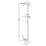 Bossini Apice Штанга для душа 90см., с подводом воды и держателем ручного душа, регулируемым по высоте, цвет хром
