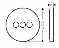Axor ShowerSelect Модуль с тремя запорными клапанами, внешняя часть, цвет: хром
