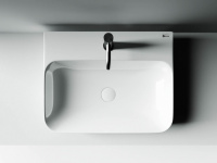 Умывальник AURA с 1 отверстием для смесителя, без перелива 600*470*135мм Ceramica Nova белый CN2001