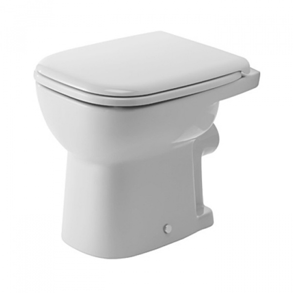 Duravit D-Code Унитаз напольный 48х35см, для независимого подключения воды, включая крепление, слив встену, цвет: белый