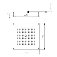 BOSSINI DREAM-CUBE  Верхний душ 370 x 370 мм, цвет: хром
