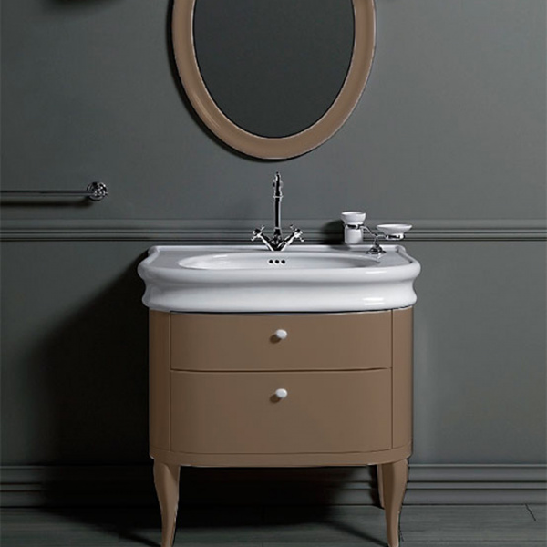 SIMAS Lante Комплект мебели, тумба с двумя ящиками, 90см, Цвет: tortora.