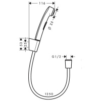 Hansgrohe Team compac Гигиенический душ 1jet, со шлангом 125см и настенным держателем, цвет: шлифованная бронза