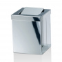 Decor Walther DW 1130 Корзина для бумаги 12x12x15см, с крышкой, напольная, цвет: сталь полированная