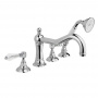Nicolazzi Cristallo Liberty Смеситель на борт ванны с душем на 4 отверствия, излив: 246 мм, цвет: хром