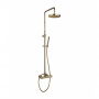 Bongio Project Душевая стойка со смесителем для душа, душевой головкой и душевым комплектом, цвет: бронза матовая