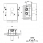 Gessi Rettangolo Встраиваемый термостатический смеситель, подключение на 3/4”, с переключателем на 2 выхода, внешняя часть, цвет: хром