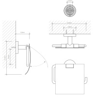 Decor Walther Basic TPH4 Держатель туалетной бумаги, подвесной, цвет: хром