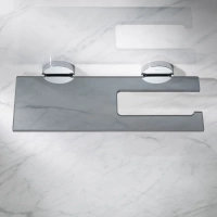 Держатель туалетной бумаги Keuco Edition 90 19073 дымчатое стекло, с полкой для телефона