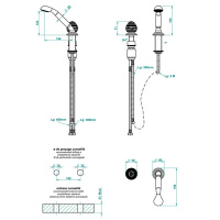 THG Marquise porcelaine blanche Ручной душ на борт ванны, 2 отв., цвет: хром/платина/белый фарфор