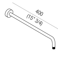 Agape Al dente Настенный излив для душевой головки, длина: 40см, цвет: хром