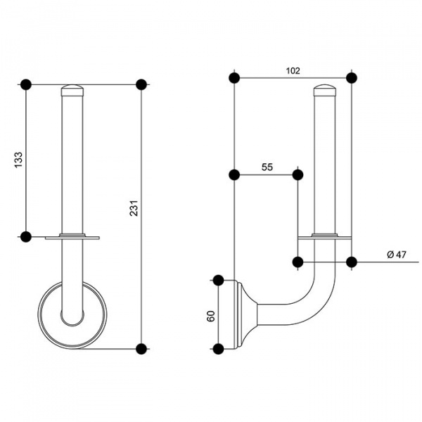 Держатель для туалетной бумаги Bongio Fleur, цвет: золото 24к.