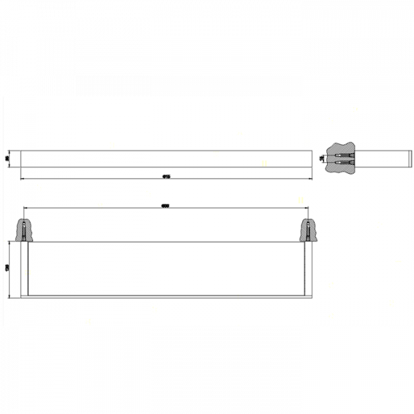 Gessi Rettangolo Полочка 60см, подвесной, цвет: хром