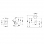 Duravit DuraStyle Dry Писсуар безводный, сток горизонтальный Ø 5см, Воздушный затвор, вкл. Крепление, модель без „мушки“, 30x34см, цвет: белый