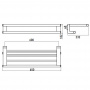 EMCO System2 Полочка с полотенцедержателем, 60см, подвесной, цвет: хром