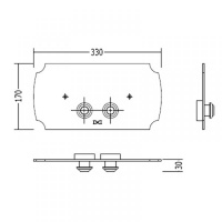 Devon&Devon Клавиша двойного смыва для, цвет: хром