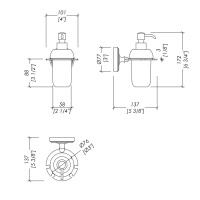 Devon&Devon Antique Georgian Дозатор для жидкого мыла, подвесной, цвет: хром