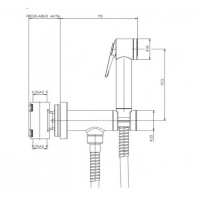 Bossini Paloma Гигиенический душ, с прогрессивный смеситель, лейка с клапаном подачи воды, шланг 125cм, цвет: белый матовый