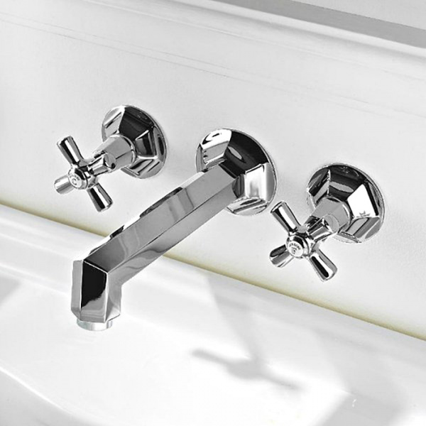 Sbordoni Deco Смеситель для раковины на 3 отверстия, цвет: хром