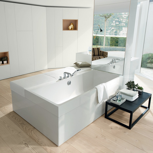 Burgbad Crono Ванна отдельностоящая 180x130x59-61 см, прямоугольная, вкл. мебель