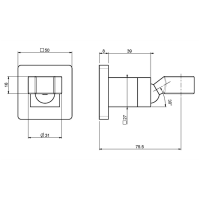 Carlo Frattini Wellness Держатель для душа квадратный, цвет: хром