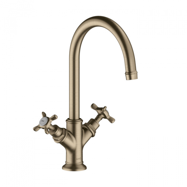 Axor Montreux Смеситель для раковины, двухвентильный, на 1 отв, цвет: никель шлифованный