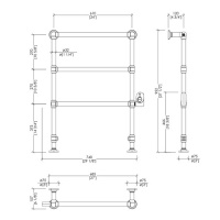 Devon&Devon Baccus 4 Полотенцесушитель электрический 74х95.2x15.7см, термостат хром, подключение DX, цвет: хром