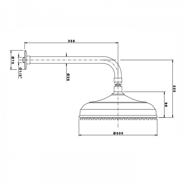 Nicolazzi Doccia Верхний душ, Ø 30см, цвет: хром