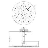 Gessi Inciso Верхний душ Ø30 см, потолочный, цвет: хром